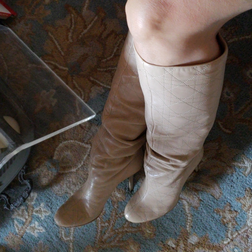 Dior sz 7.5 tan boots